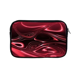 Crimson Red Black Swirl Apple Macbook Pro 13  Zipper Case by SpinnyChairDesigns