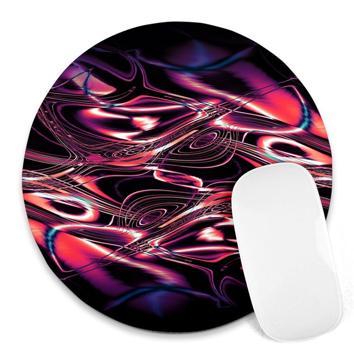 Abstract Art Swirls Round Mousepads