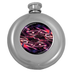 Abstract Art Swirls Round Hip Flask (5 Oz) by SpinnyChairDesigns