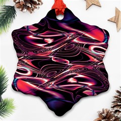 Abstract Art Swirls Snowflake Ornament (Two Sides)