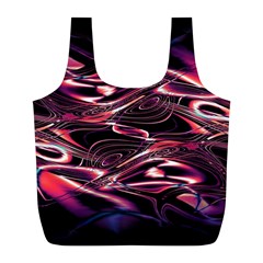 Abstract Art Swirls Full Print Recycle Bag (l) by SpinnyChairDesigns