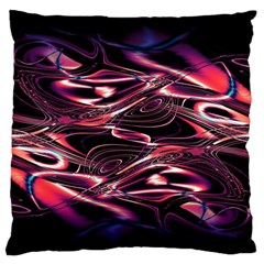 Abstract Art Swirls Standard Flano Cushion Case (two Sides) by SpinnyChairDesigns