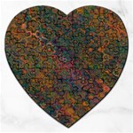 Boho Floral Pattern Jigsaw Puzzle (Heart) Front