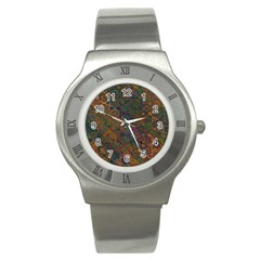 Boho Floral Pattern Stainless Steel Watch