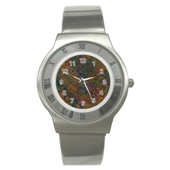 Boho Floral Pattern Stainless Steel Watch