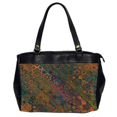 Boho Floral Pattern Oversize Office Handbag (2 Sides) by SpinnyChairDesigns