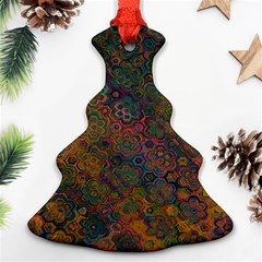 Boho Floral Pattern Christmas Tree Ornament (two Sides) by SpinnyChairDesigns