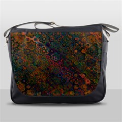 Boho Floral Pattern Messenger Bag by SpinnyChairDesigns