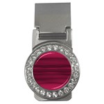 Dark Rose Pink Ombre  Money Clips (CZ)  Front