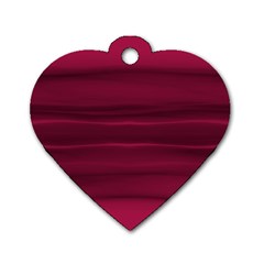 Dark Rose Pink Ombre  Dog Tag Heart (One Side)