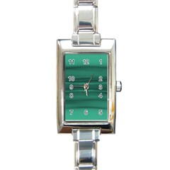 Biscay Green Ombre Rectangle Italian Charm Watch by SpinnyChairDesigns