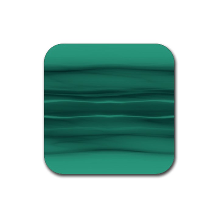 Biscay Green Ombre Rubber Coaster (Square) 