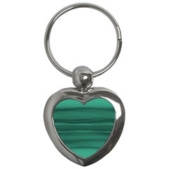 Biscay Green Ombre Key Chain (heart) by SpinnyChairDesigns