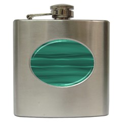 Biscay Green Ombre Hip Flask (6 Oz) by SpinnyChairDesigns