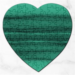 Biscay Green Ombre Jigsaw Puzzle (heart) by SpinnyChairDesigns