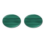 Biscay Green Ombre Cufflinks (Oval) Front(Pair)