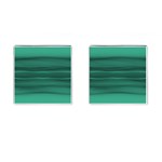 Biscay Green Ombre Cufflinks (Square) Front(Pair)