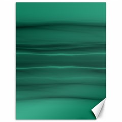 Biscay Green Ombre Canvas 12  X 16  by SpinnyChairDesigns