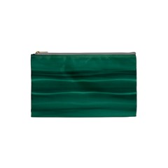 Biscay Green Ombre Cosmetic Bag (small) by SpinnyChairDesigns