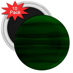 Emerald Green Ombre 3  Magnets (10 Pack)  by SpinnyChairDesigns