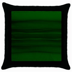 Emerald Green Ombre Throw Pillow Case (black) by SpinnyChairDesigns