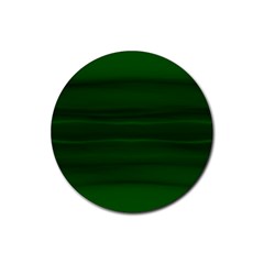 Emerald Green Ombre Rubber Round Coaster (4 Pack)  by SpinnyChairDesigns