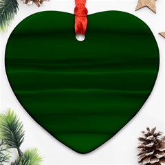 Emerald Green Ombre Heart Ornament (two Sides) by SpinnyChairDesigns