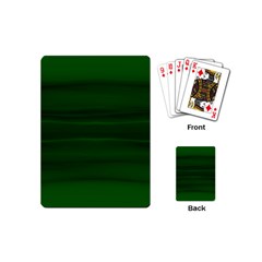 Emerald Green Ombre Playing Cards Single Design (mini) by SpinnyChairDesigns