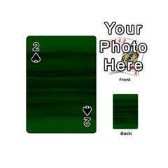 Emerald Green Ombre Playing Cards 54 Designs (mini) by SpinnyChairDesigns