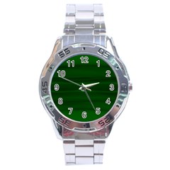 Emerald Green Ombre Stainless Steel Analogue Watch by SpinnyChairDesigns