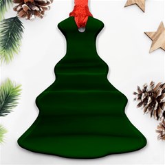 Emerald Green Ombre Christmas Tree Ornament (two Sides) by SpinnyChairDesigns