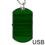 Emerald Green Ombre Dog Tag USB Flash (One Side) Front