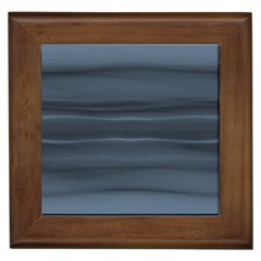 Faded Denim Blue Grey Ombre Framed Tile