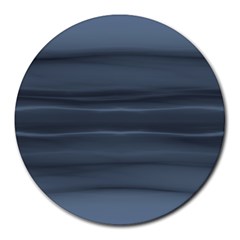 Faded Denim Blue Grey Ombre Round Mousepads