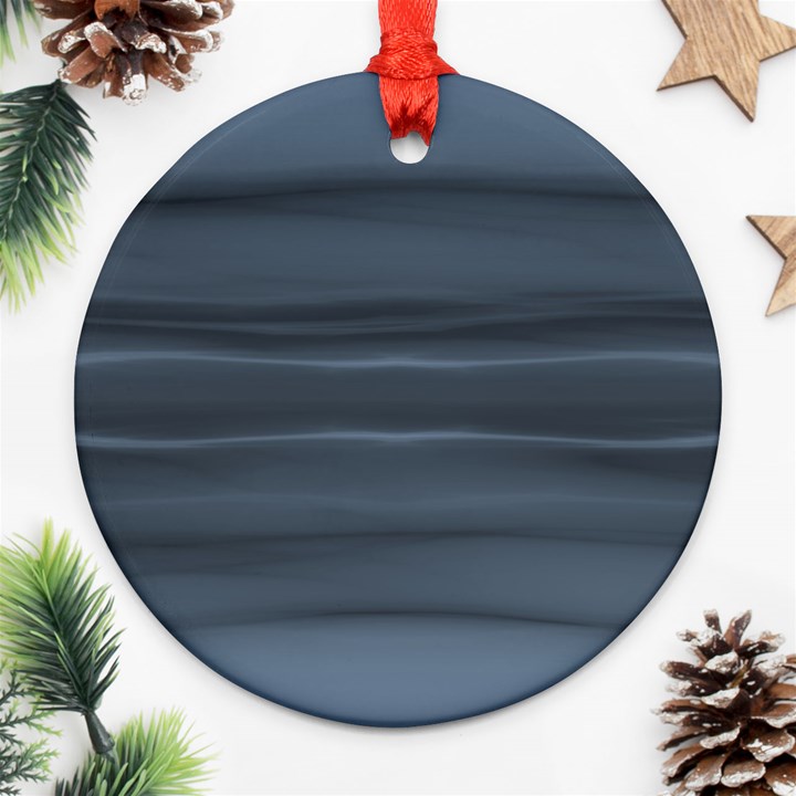 Faded Denim Blue Grey Ombre Ornament (Round)