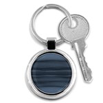 Faded Denim Blue Grey Ombre Key Chain (Round) Front