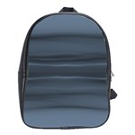 Faded Denim Blue Grey Ombre School Bag (Large) Front