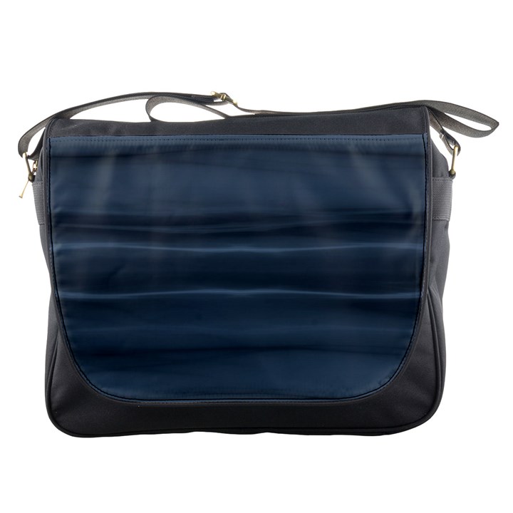 Faded Denim Blue Grey Ombre Messenger Bag