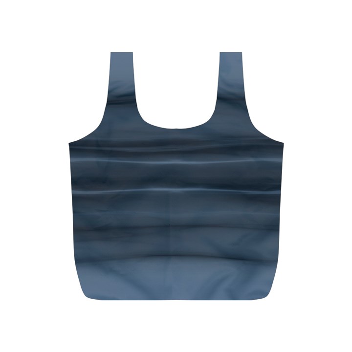 Faded Denim Blue Grey Ombre Full Print Recycle Bag (S)