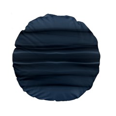 Faded Denim Blue Grey Ombre Standard 15  Premium Flano Round Cushions