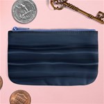 Faded Denim Blue Grey Ombre Large Coin Purse Front