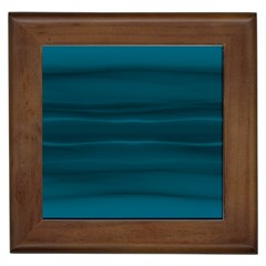 Teal Blue Ombre Framed Tile by SpinnyChairDesigns