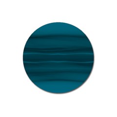 Teal Blue Ombre Magnet 3  (round) by SpinnyChairDesigns