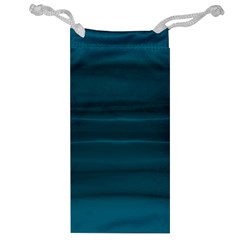 Teal Blue Ombre Jewelry Bag by SpinnyChairDesigns