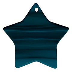 Teal Blue Ombre Star Ornament (two Sides) by SpinnyChairDesigns