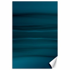 Teal Blue Ombre Canvas 24  X 36  by SpinnyChairDesigns