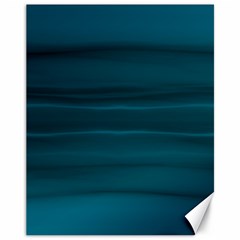 Teal Blue Ombre Canvas 11  X 14  by SpinnyChairDesigns