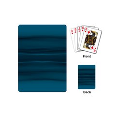 Teal Blue Ombre Playing Cards Single Design (mini) by SpinnyChairDesigns