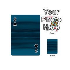 Teal Blue Ombre Playing Cards 54 Designs (mini) by SpinnyChairDesigns