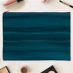 Teal Blue Ombre Cosmetic Bag (xxxl) by SpinnyChairDesigns